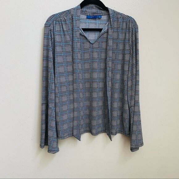 Apt .9 Multicolored Long Sleeves Women's Top Size L - Picture 3 of 8